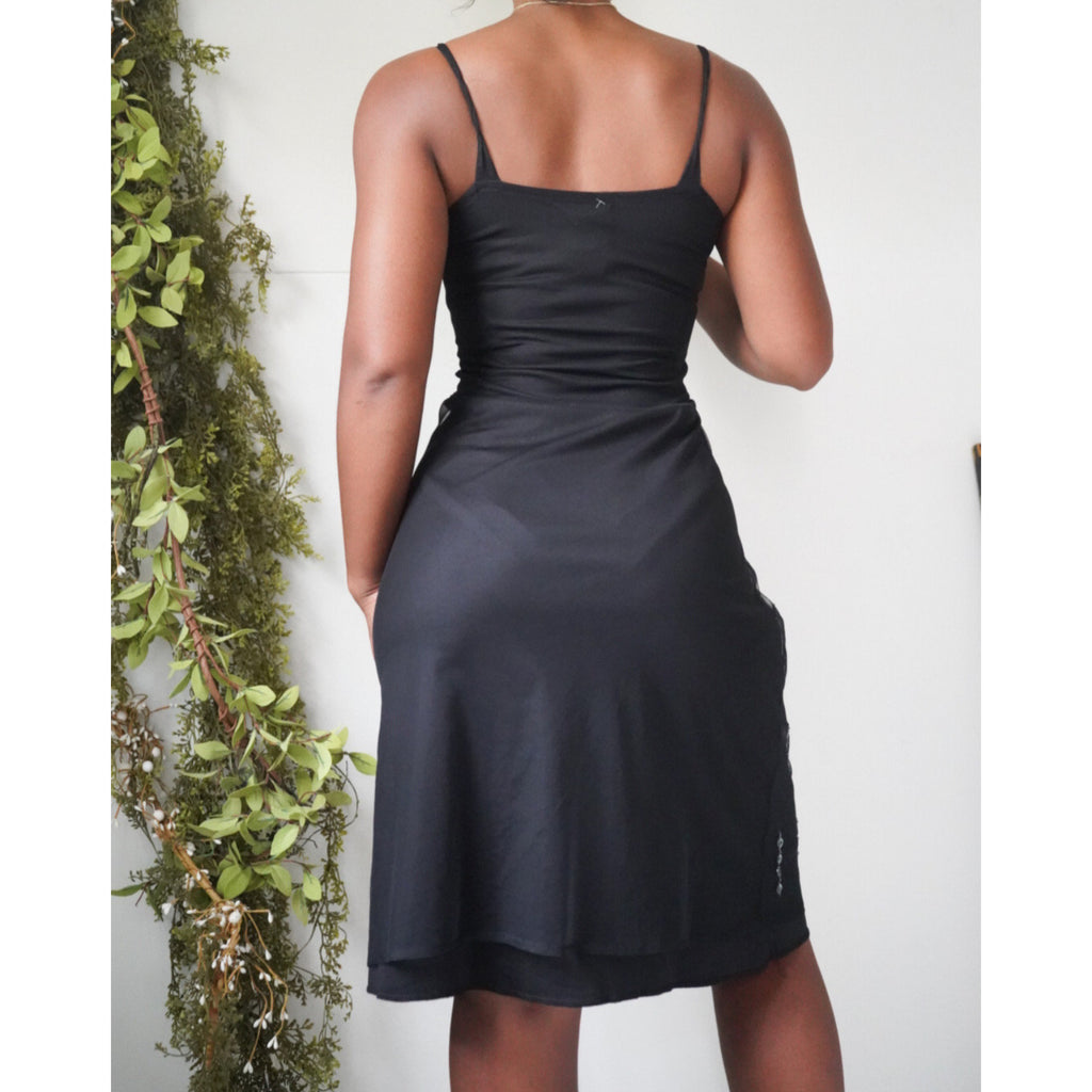 Sequin Black Mesh Dress