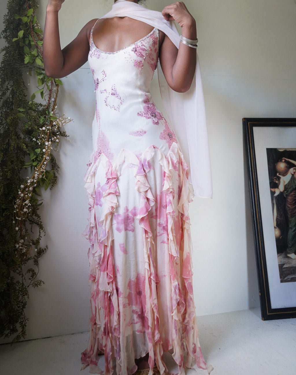 Whimsy Fairy Silk Ruffle Gown