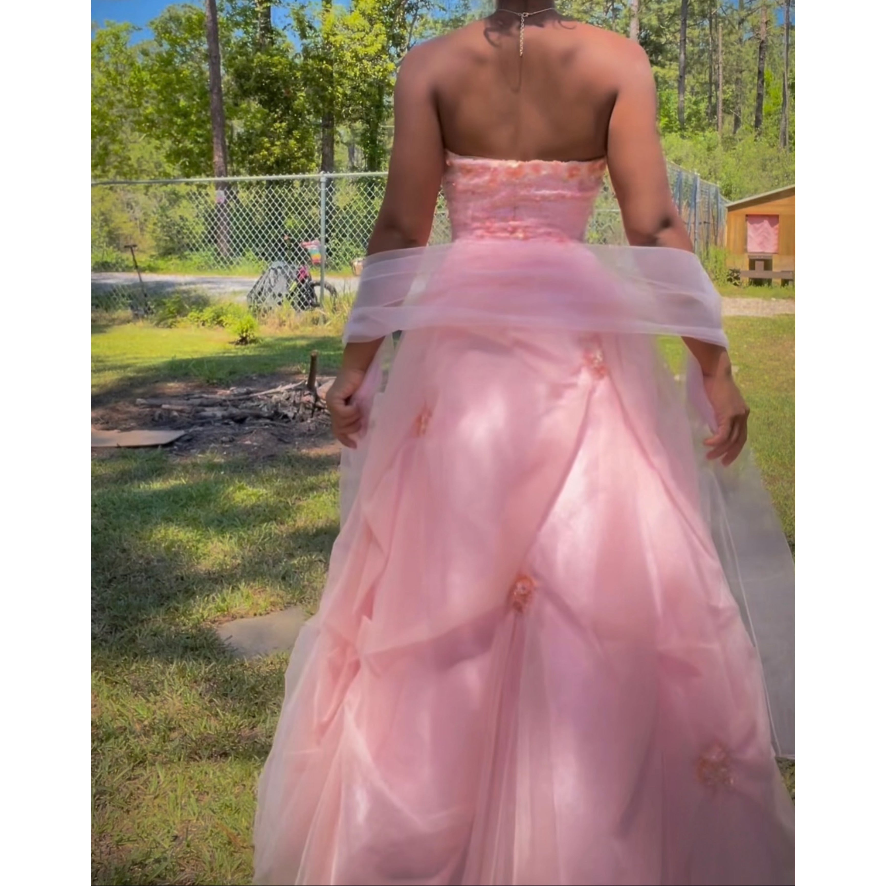 Strapless Fairy Princess Baby Pink Gown