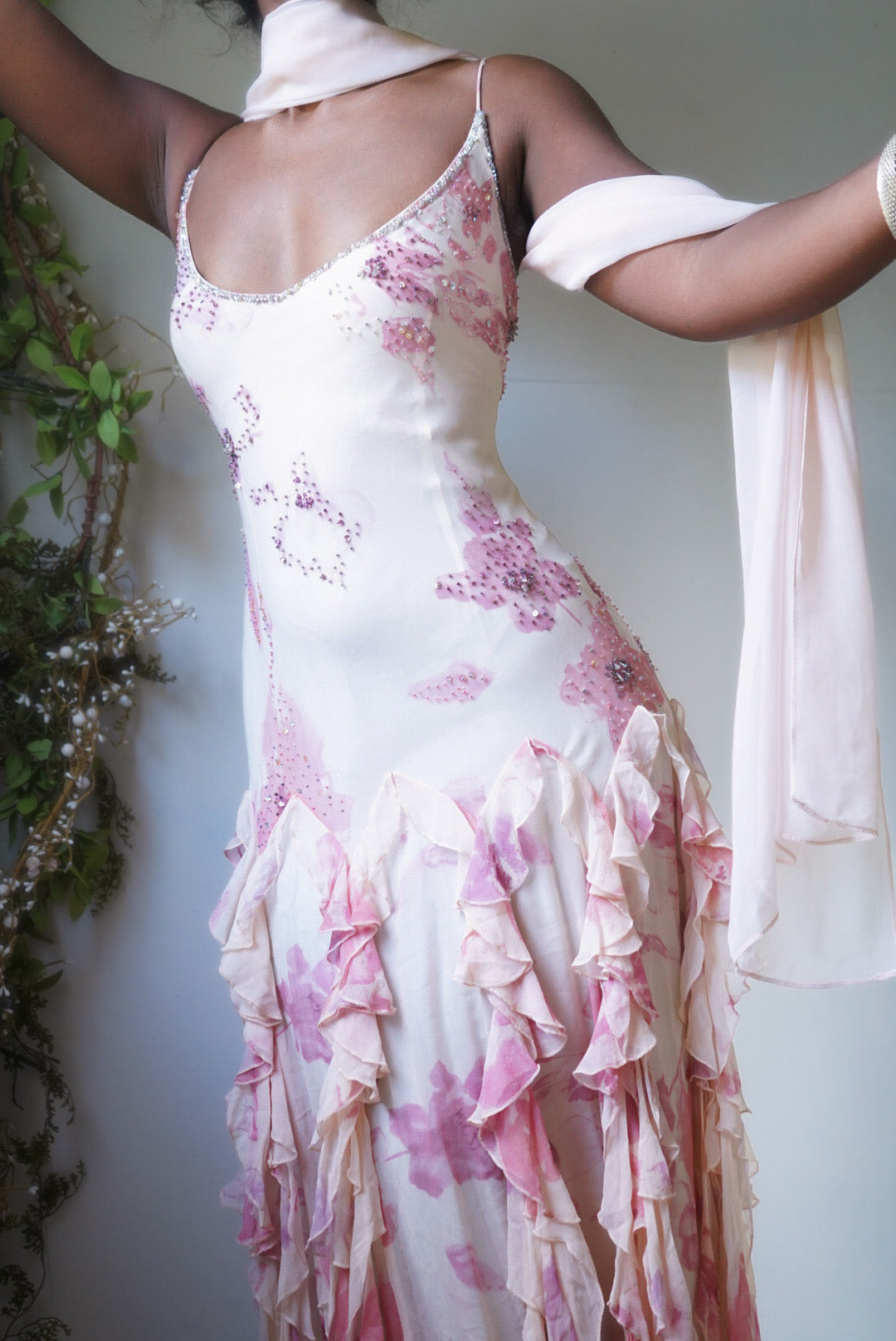 Whimsy Fairy Silk Ruffle Gown