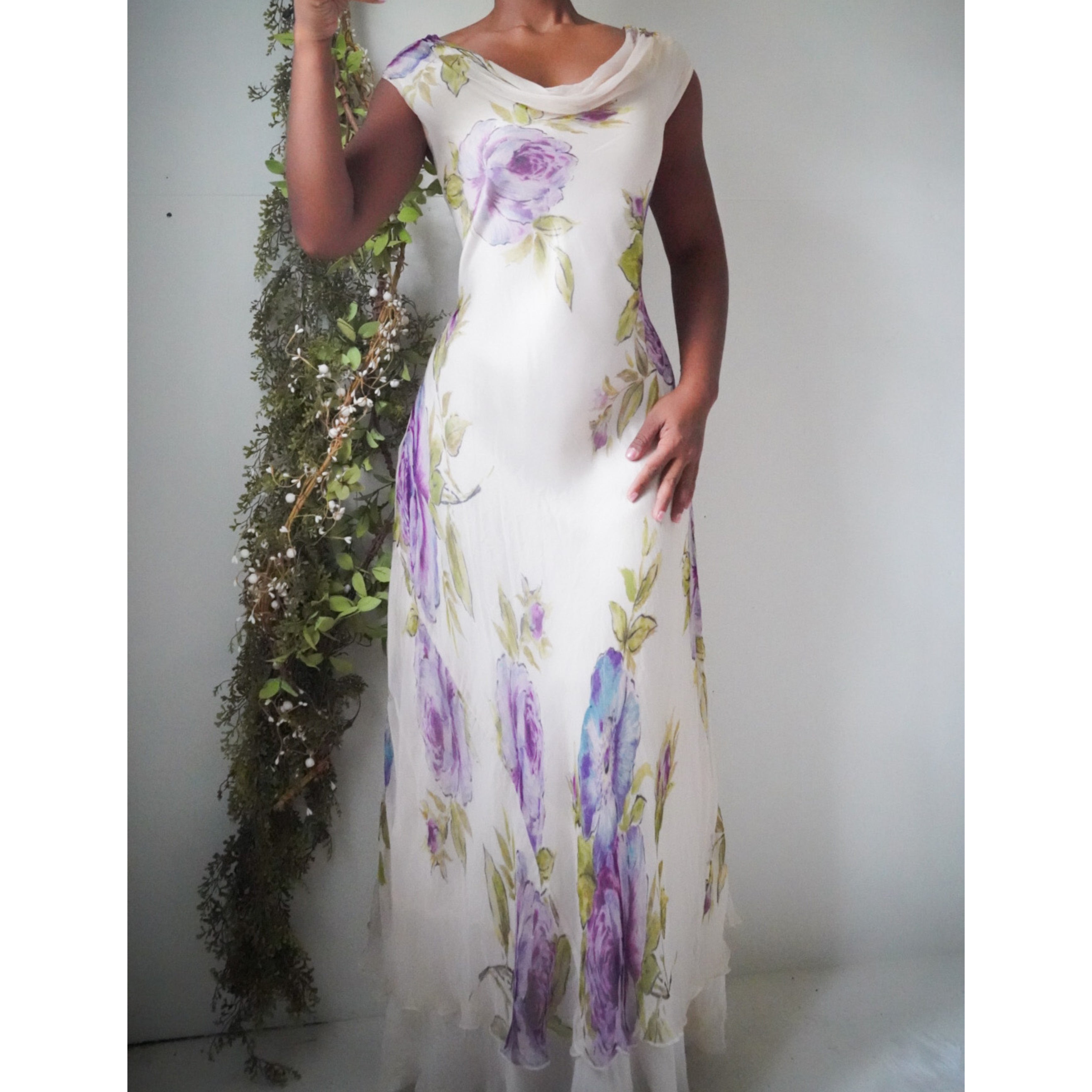90’s Romantic Floral Maxi Dress