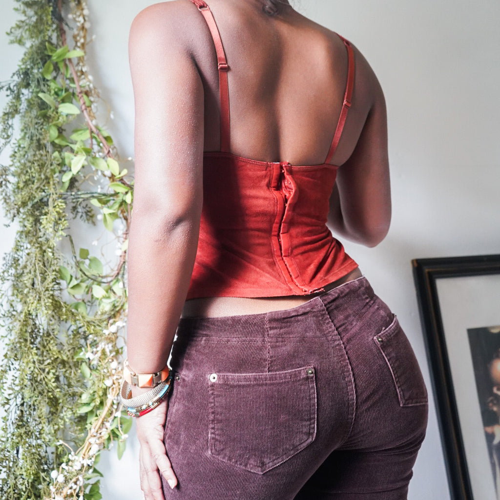 Boho Faux Suede Bustier