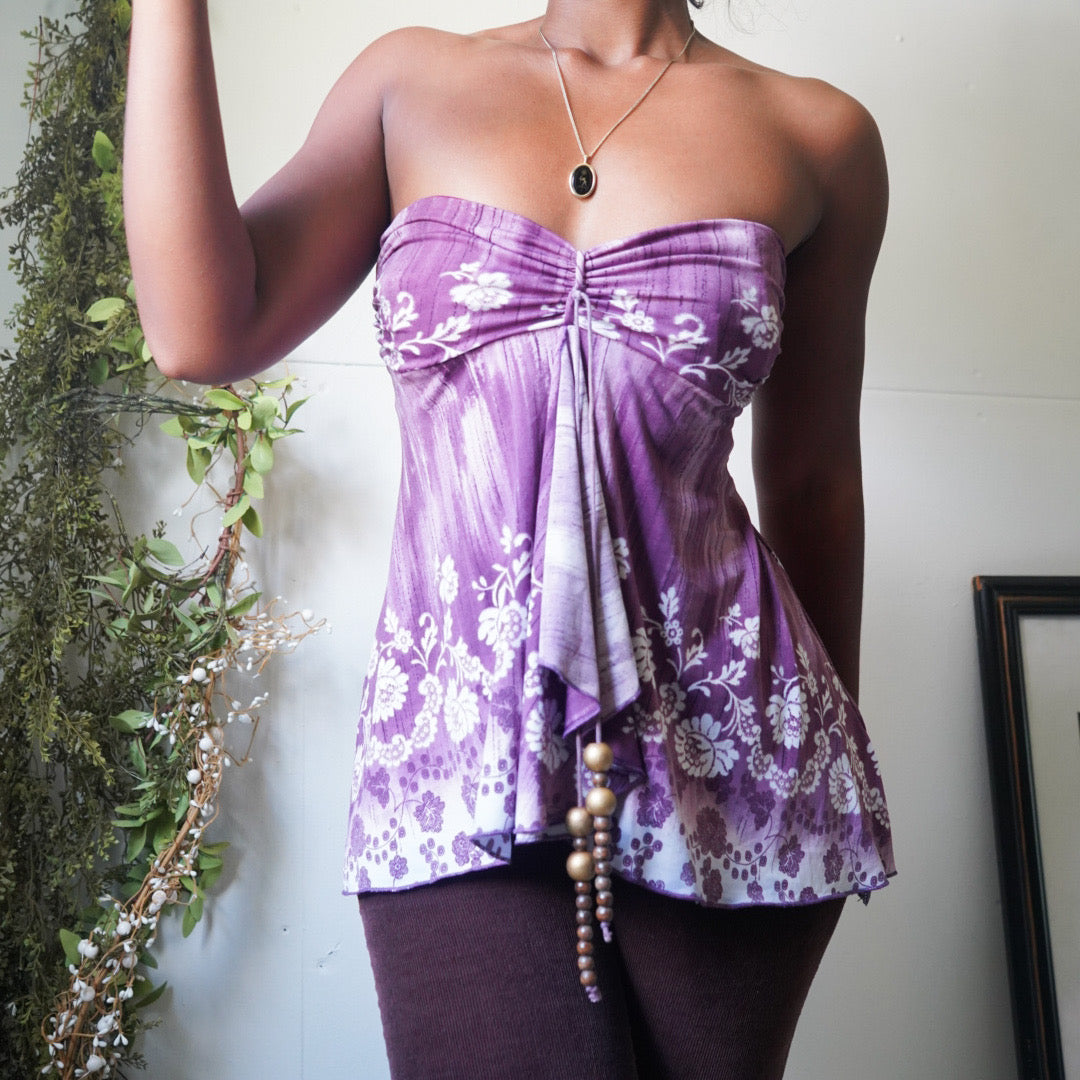 Boho Strapless Babydoll Top