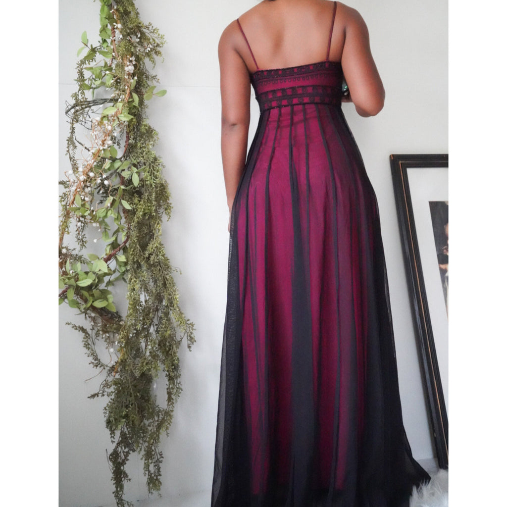 Layered Gown with Bead Detail Bodice