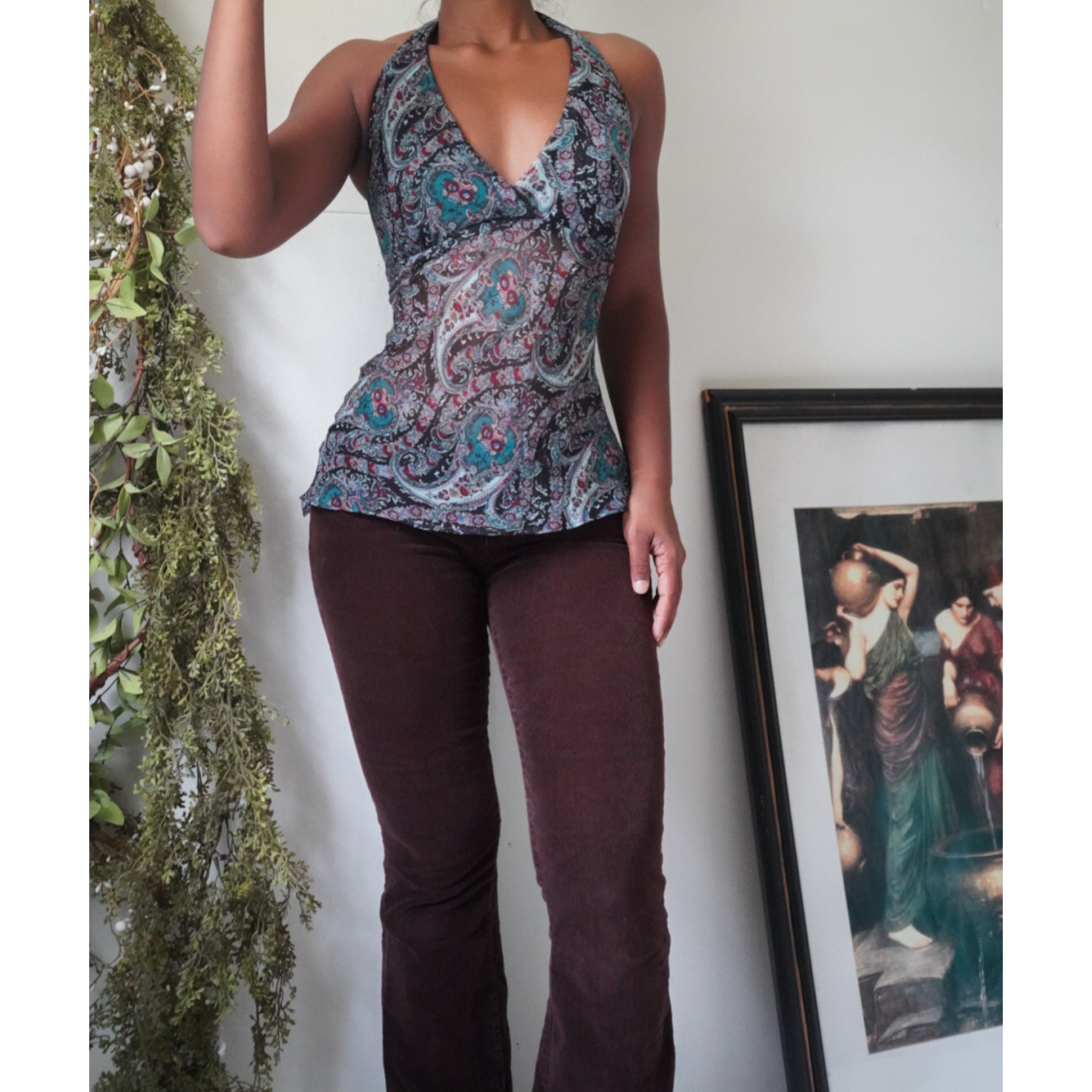 Halter Paisley Boho Cami