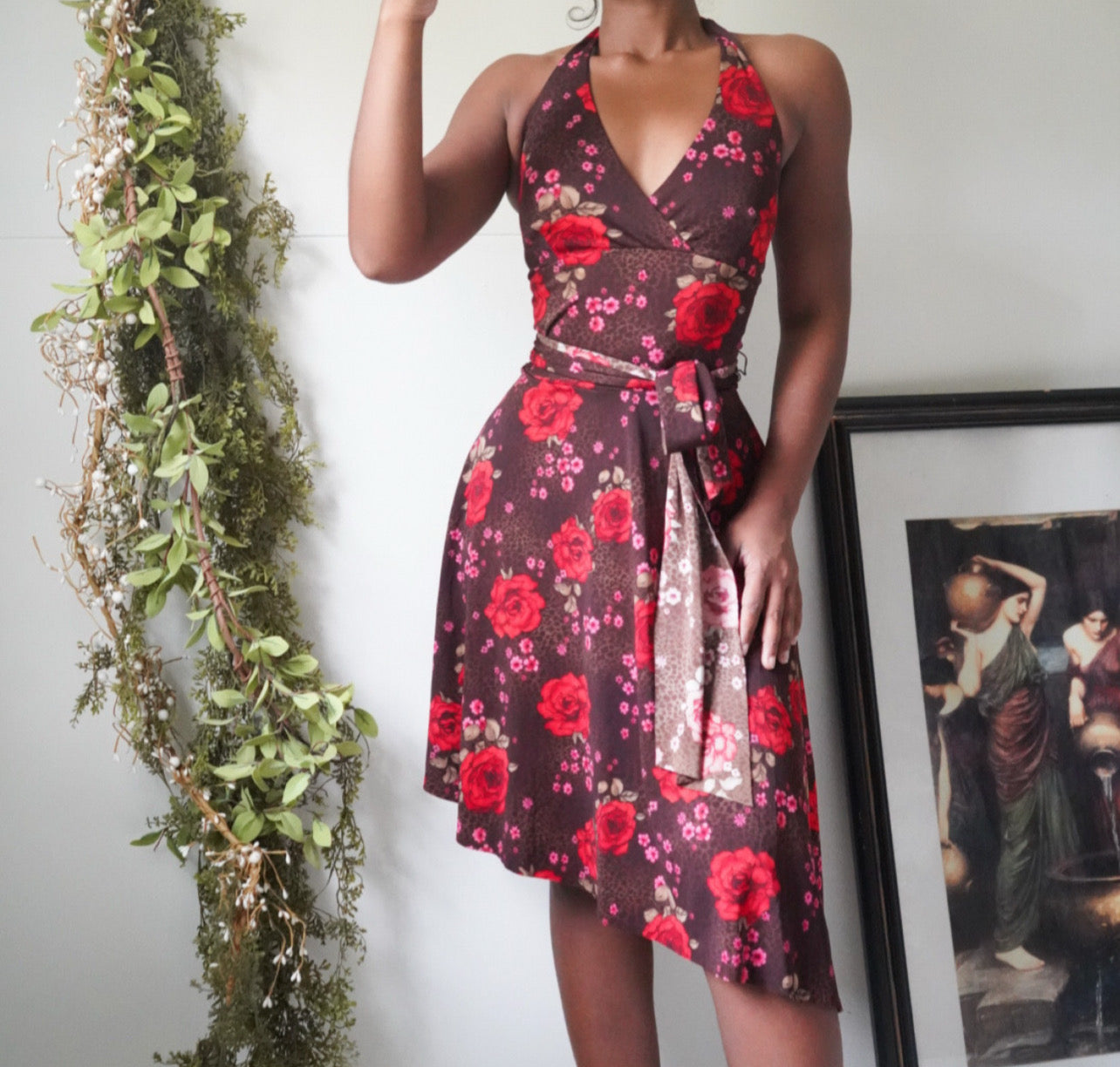 animal-and-floral-halter-dress-image