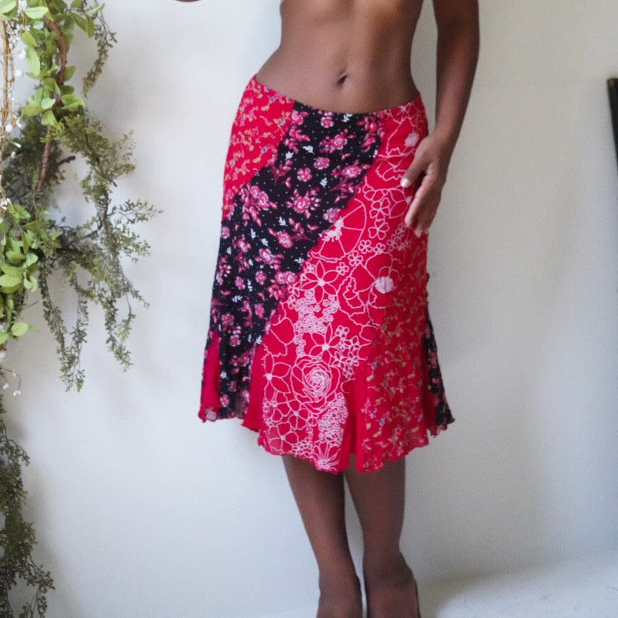 Patchwork Boho Slip Skirt