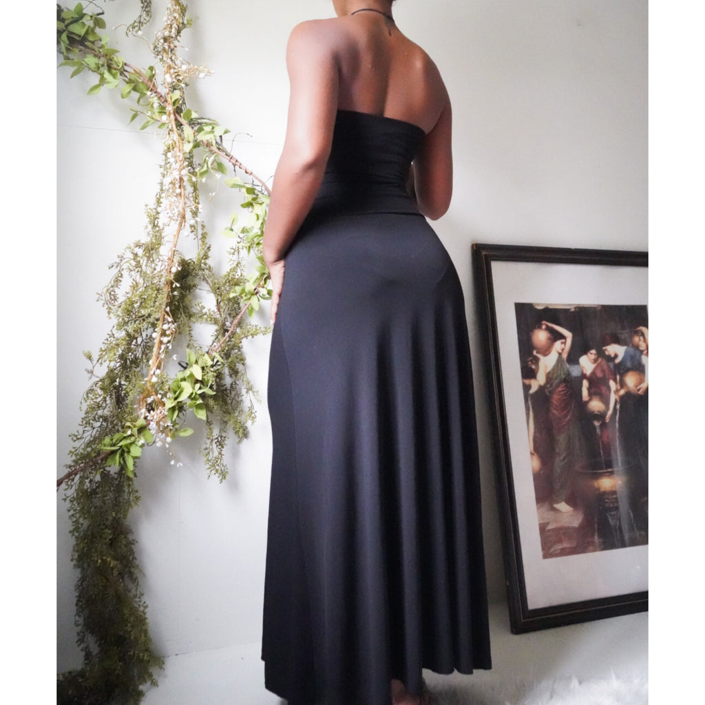 Strapless Bead Detail Gown