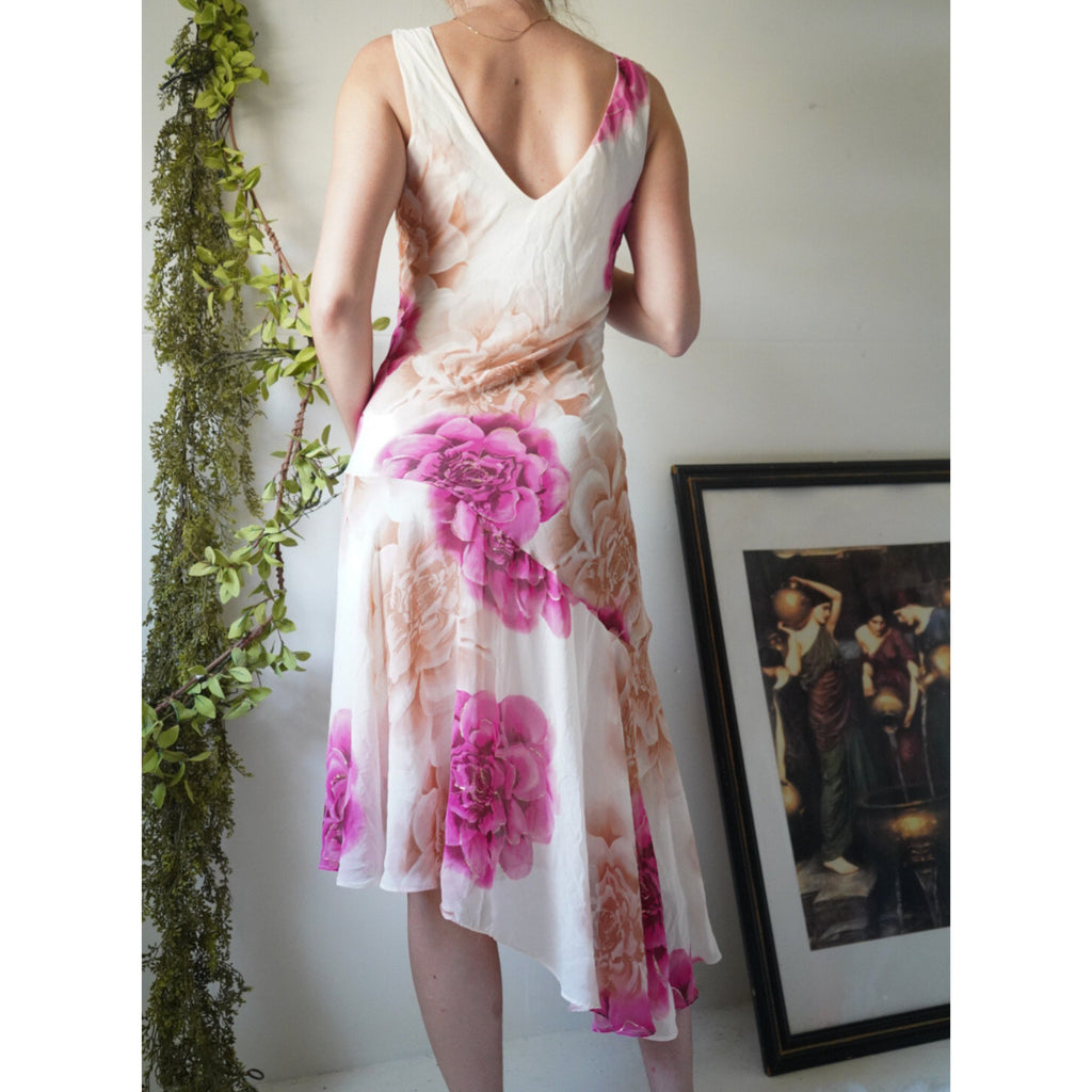 romantic floral midi dress