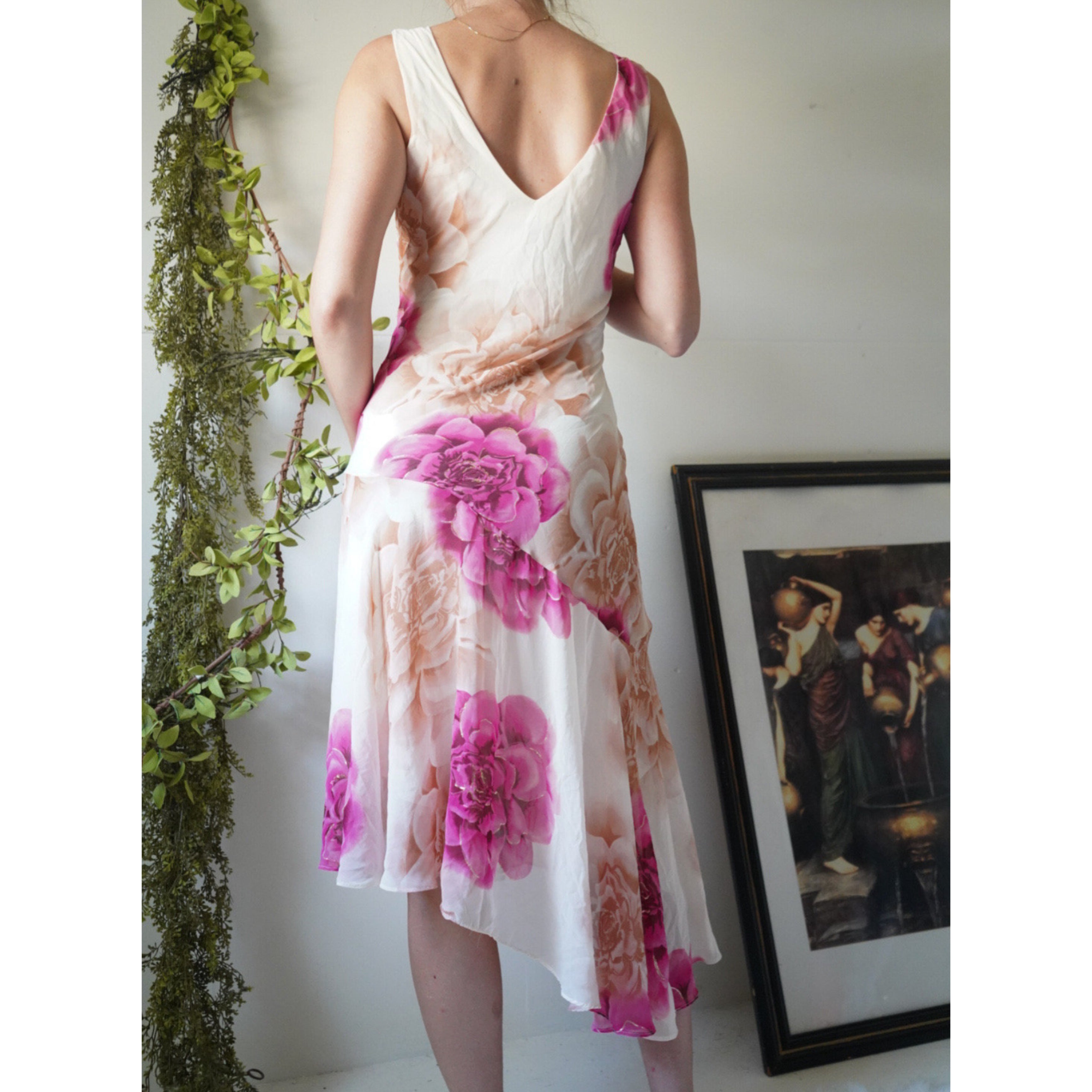 romantic floral midi dress