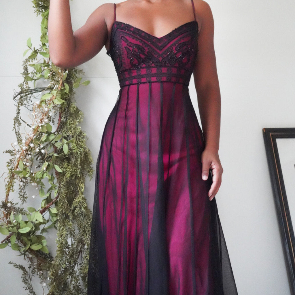 Layered Gown with Bead Detail Bodice