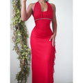 red-halter-rhinestone-trim-gown-image