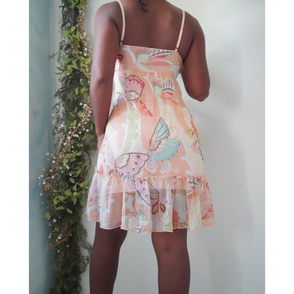 Y2K Butterfly Coquette Babydoll Dress