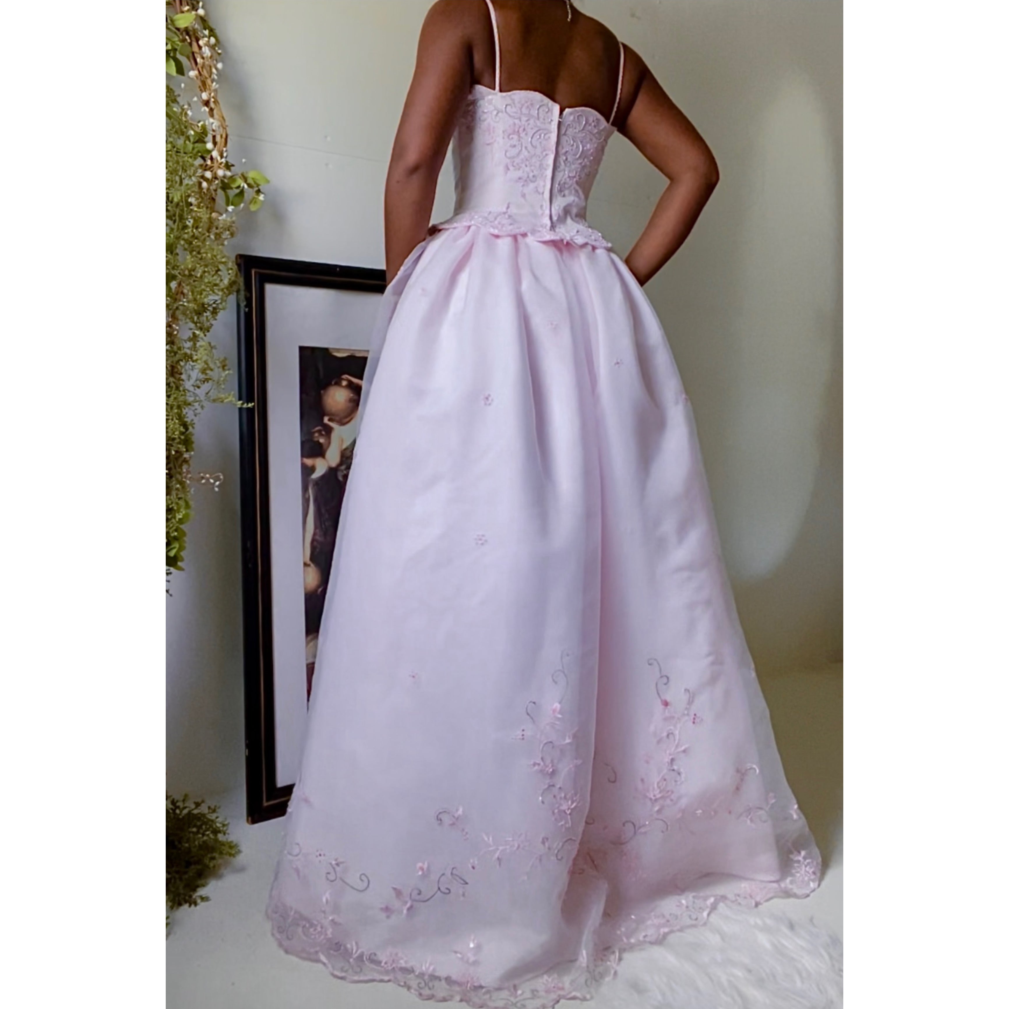 Pastel Pink Beaded Gown