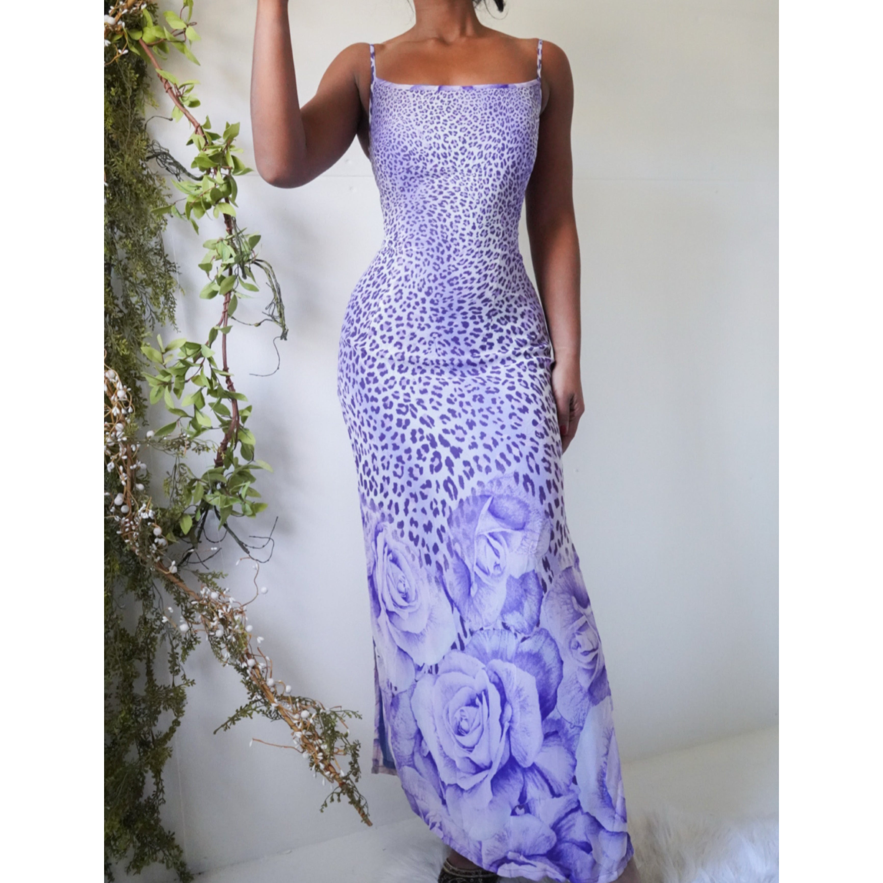 90s-purple-rose-and-animal-print-long-slip-dress-image
