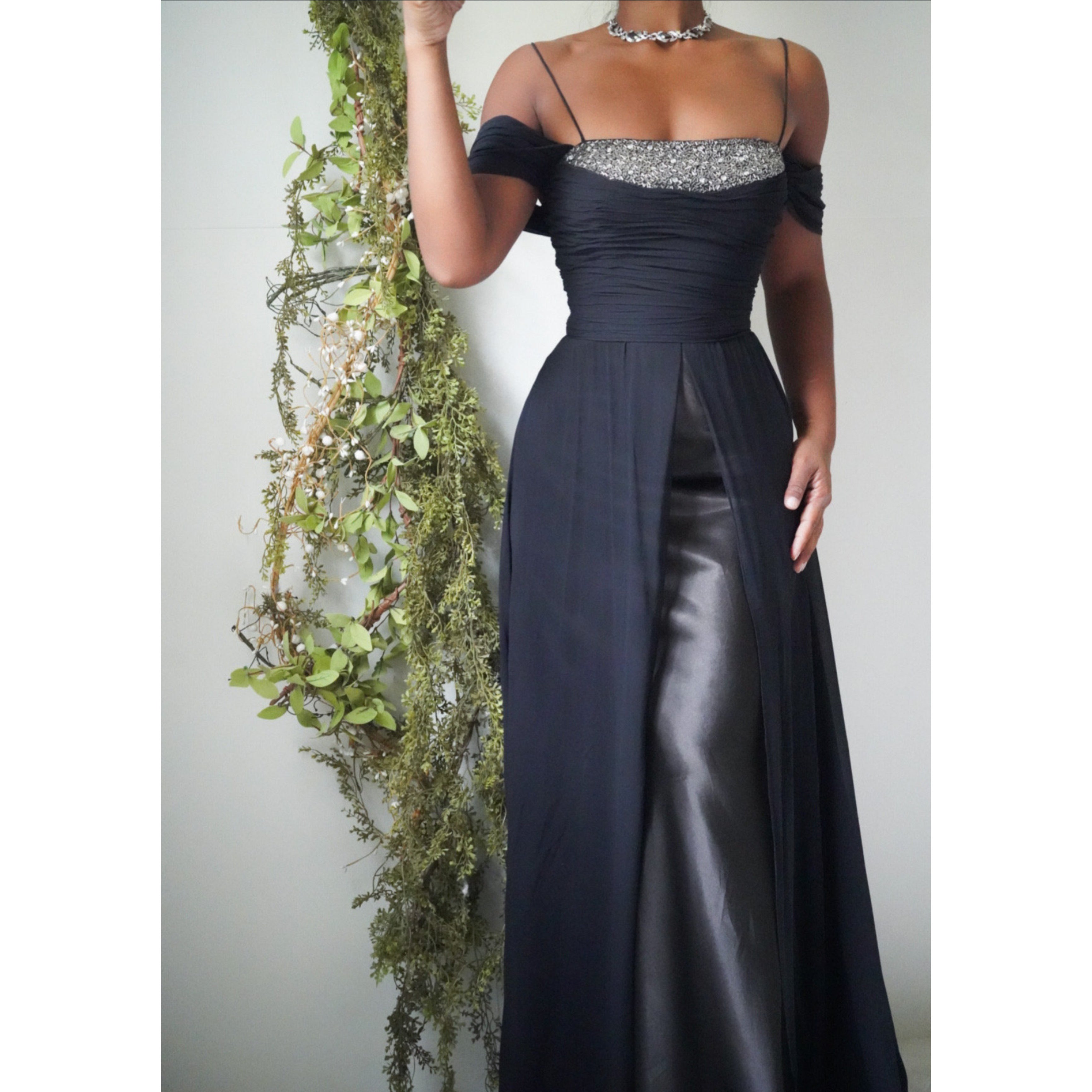 Silk and Satin Goddess Gown