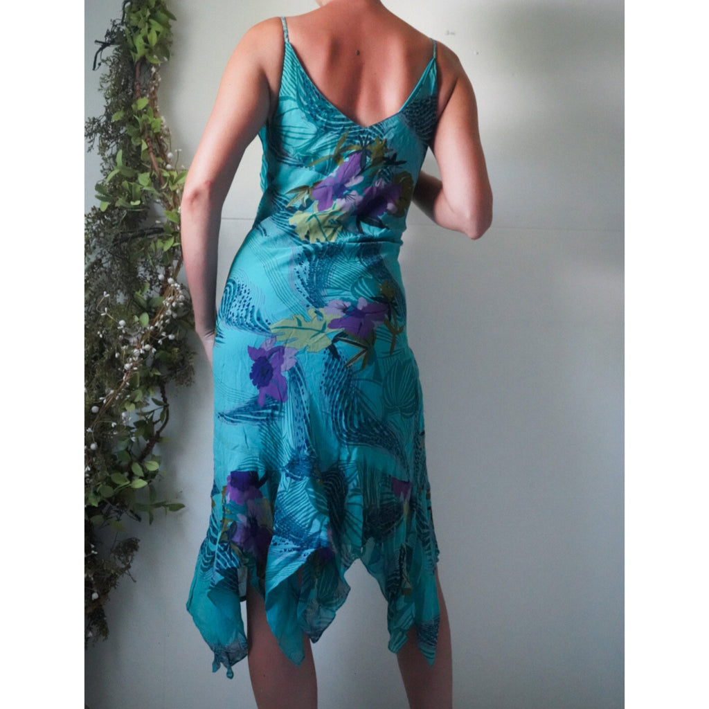 beaded tropical dress
