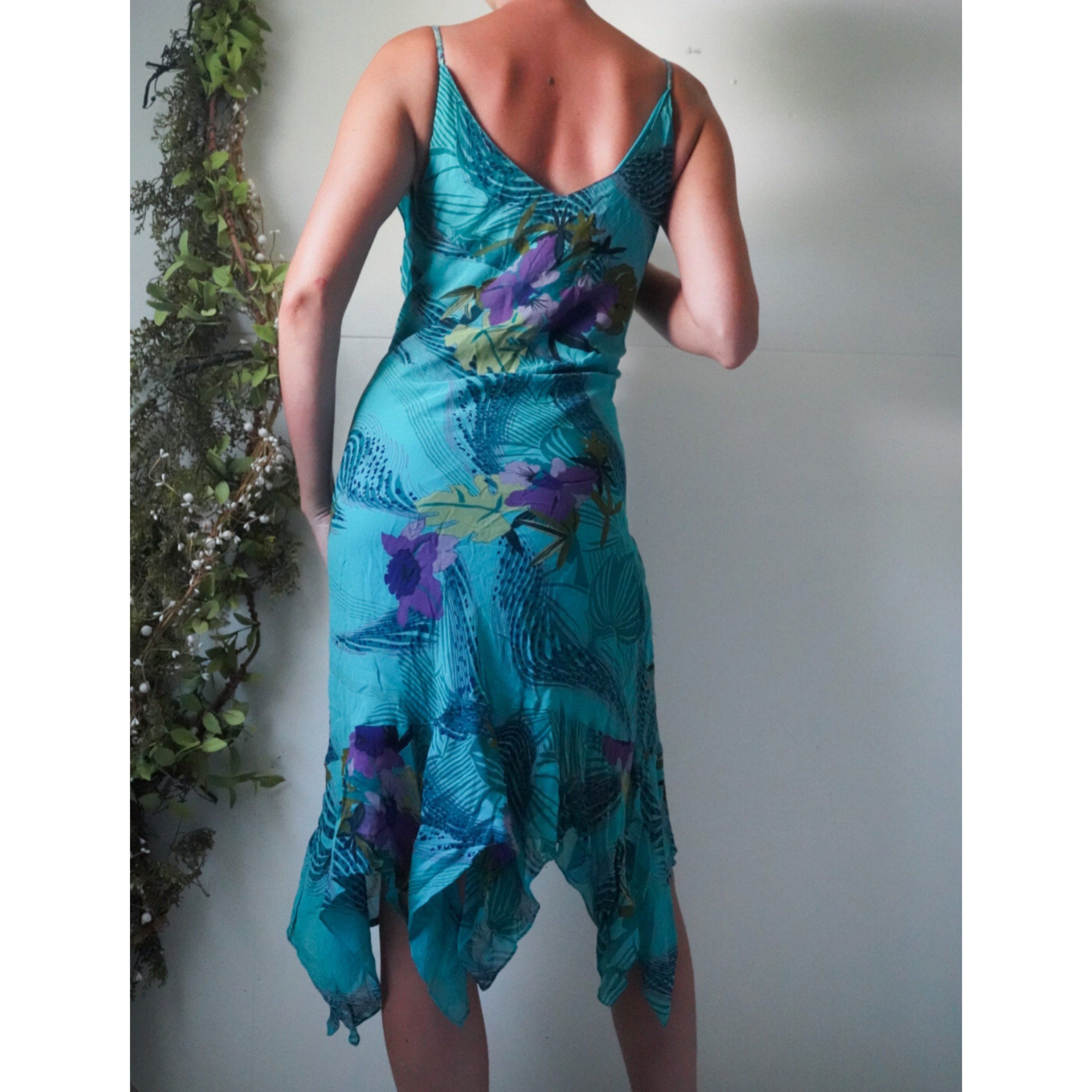 beaded tropical dress