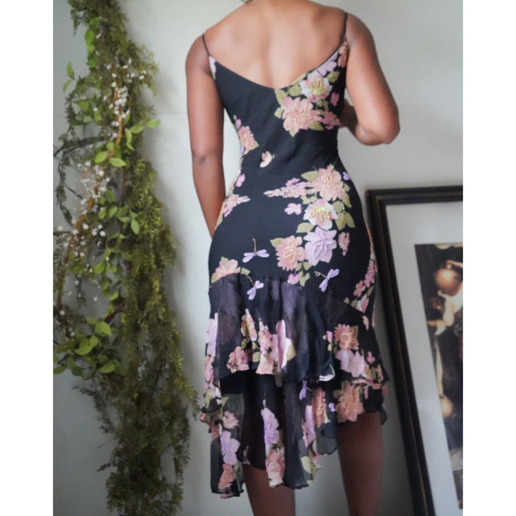 Dragonfly Floral Beaded Sue Wong Dress