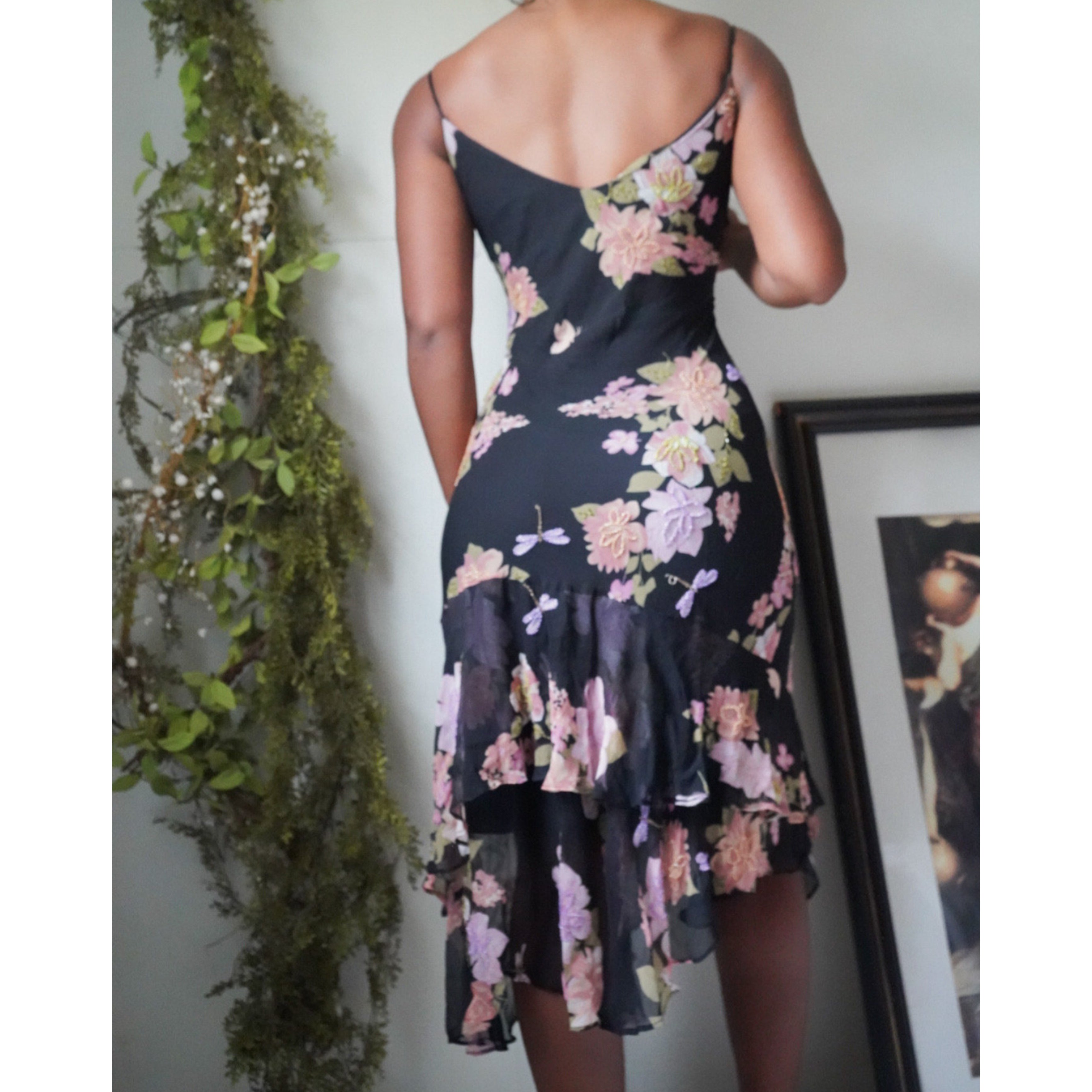 Dragonfly Floral Beaded Sue Wong Dress