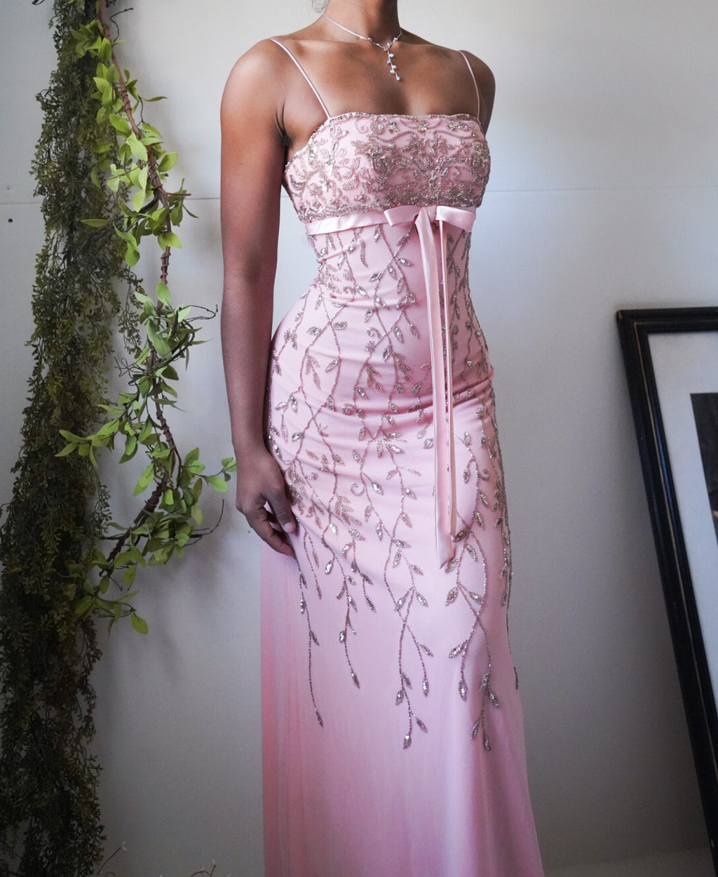 peachy-pink-beaded-mesh-gown-image