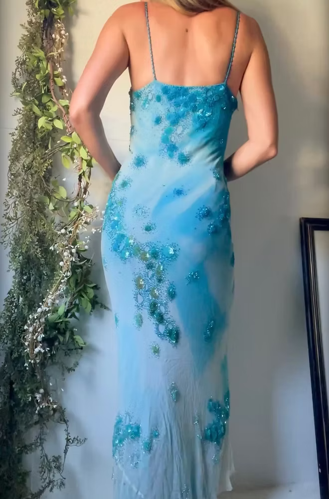 Rare Sue Wong beaded gown