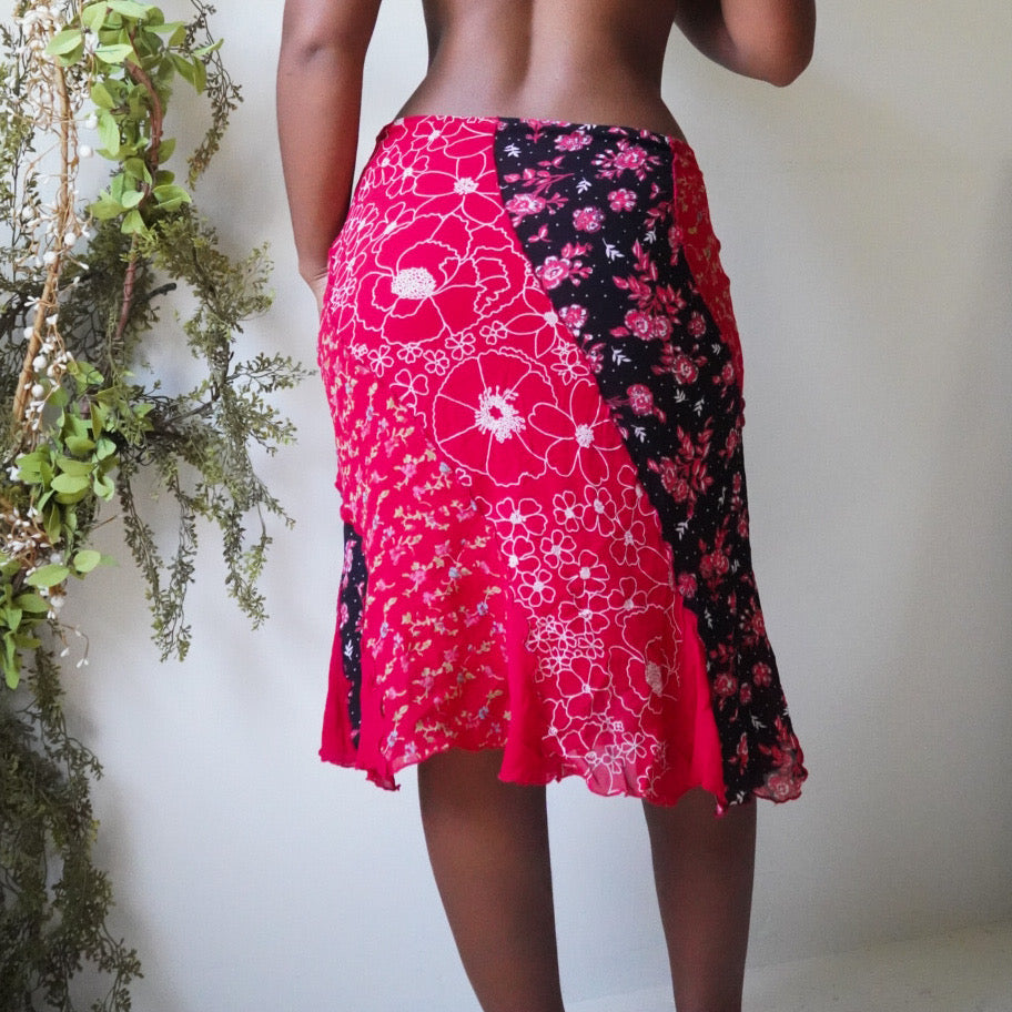 Patchwork Boho Slip Skirt