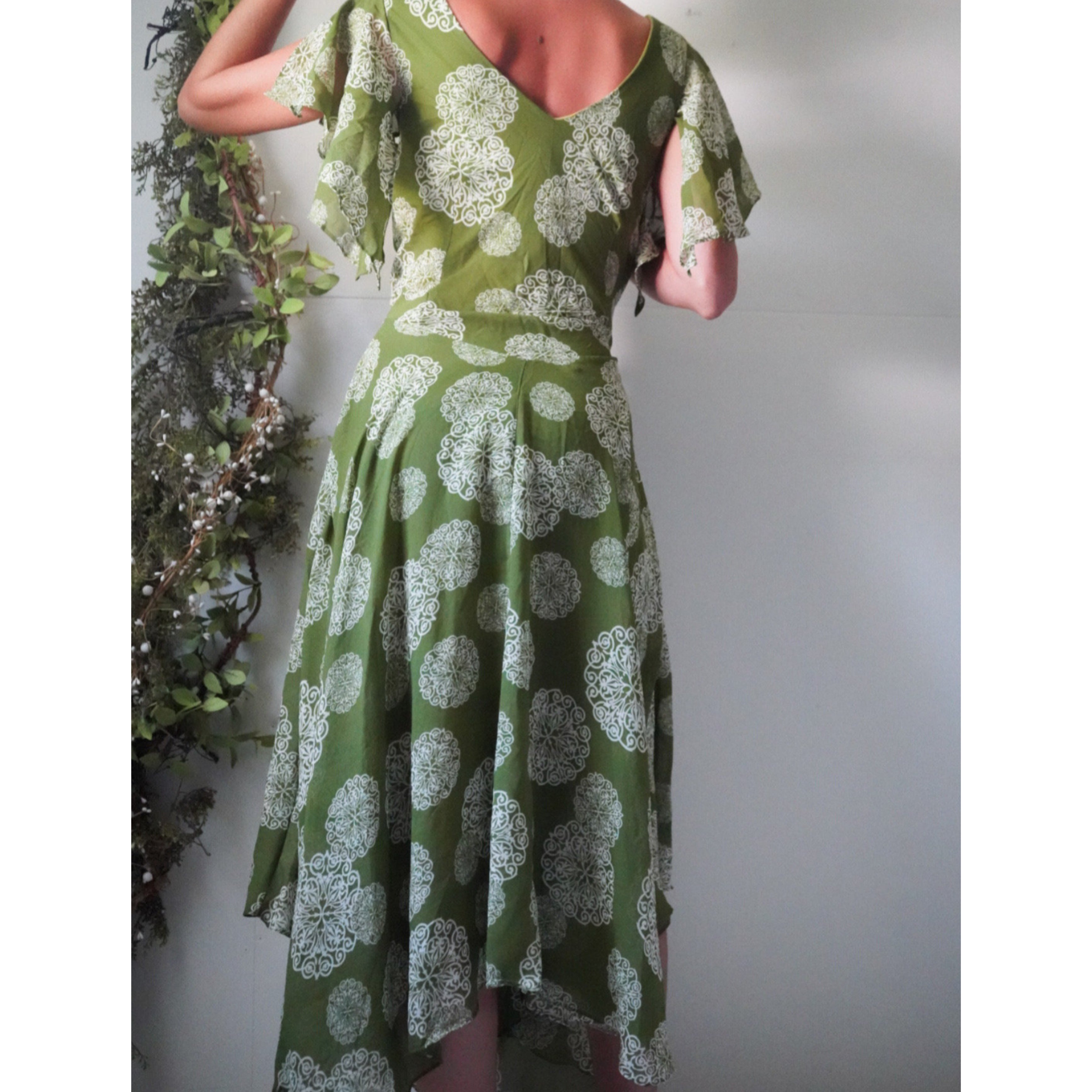 beaded fairy midi dress