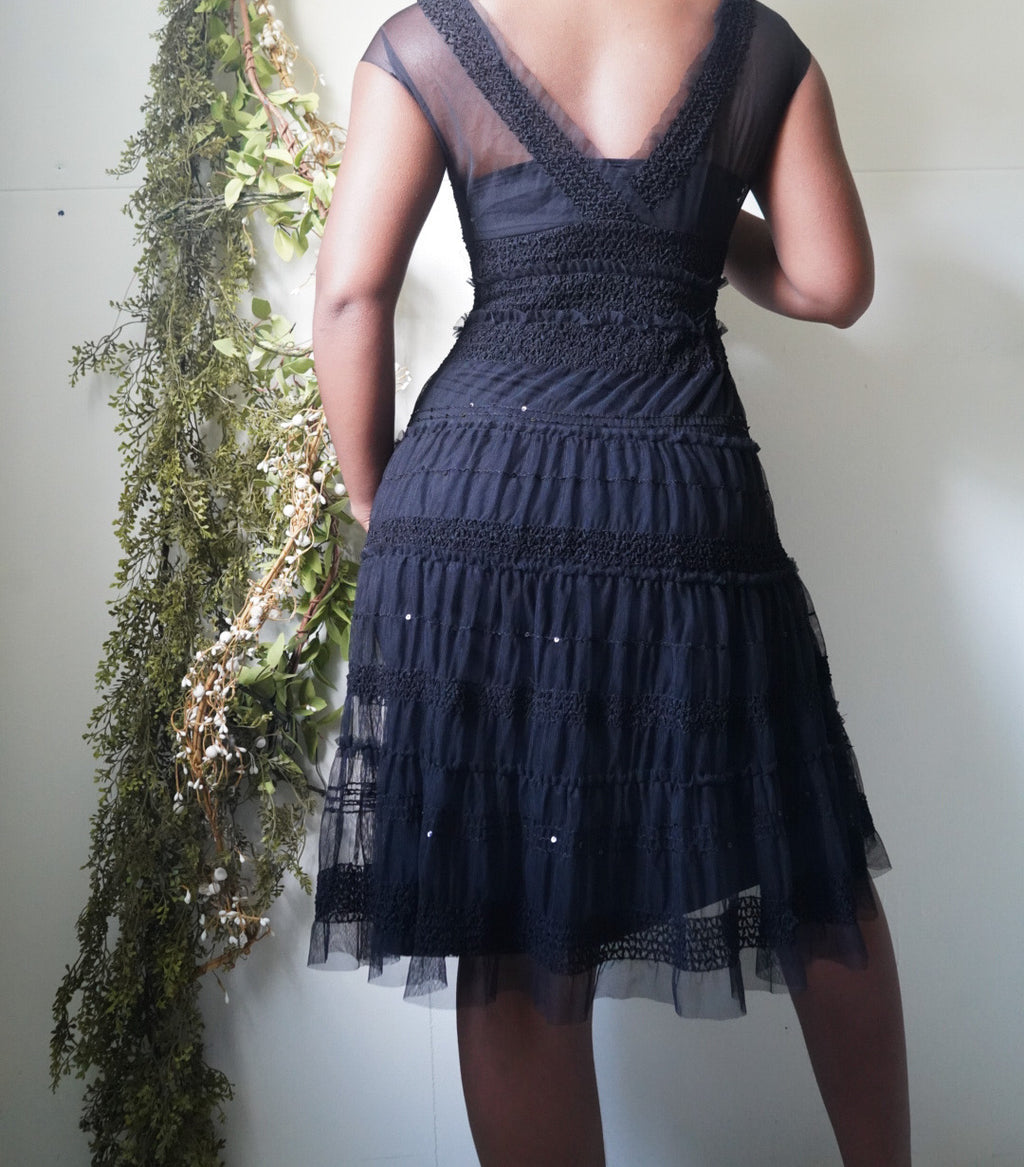 Boho Sequin Shirred Waist Dress