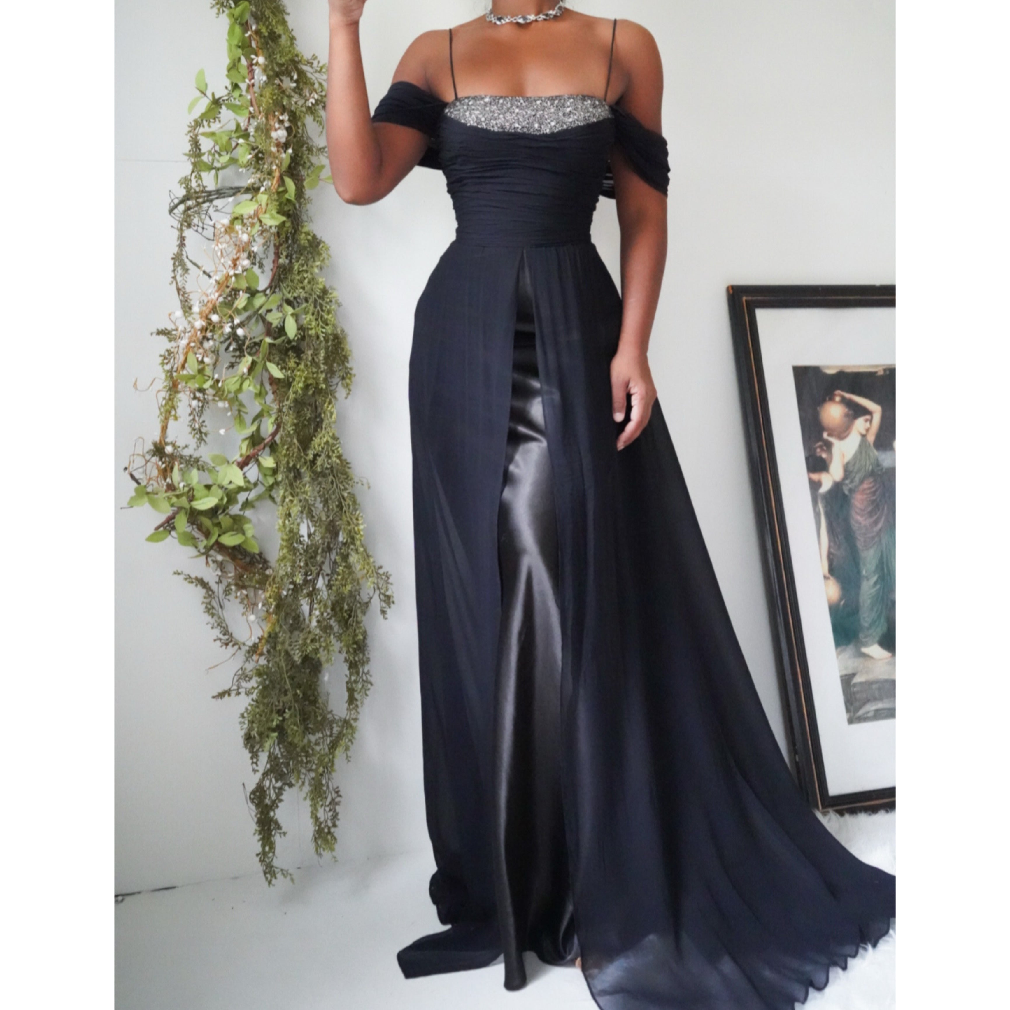 Silk and Satin Goddess Gown
