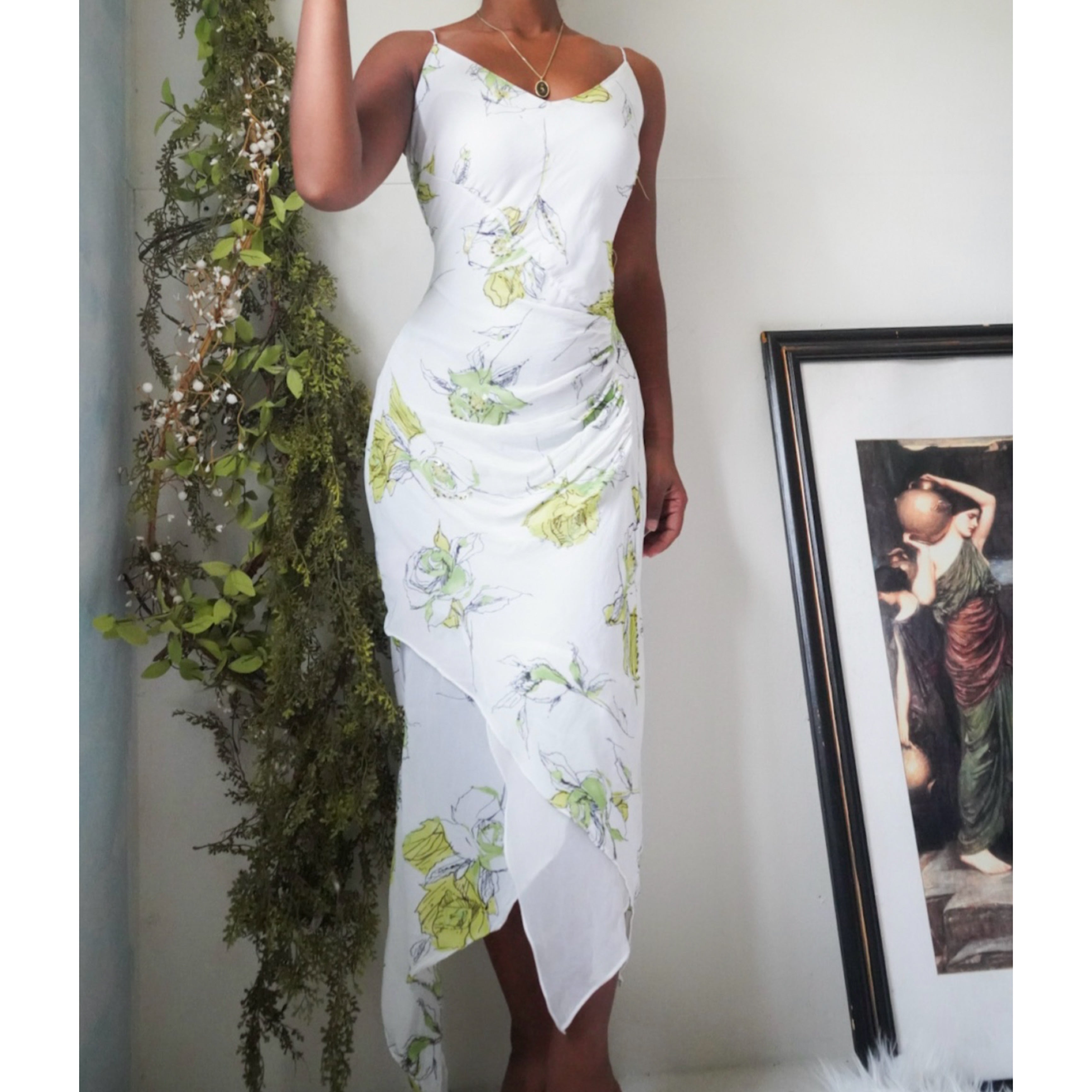white-and-green-floral-slip-dress-image