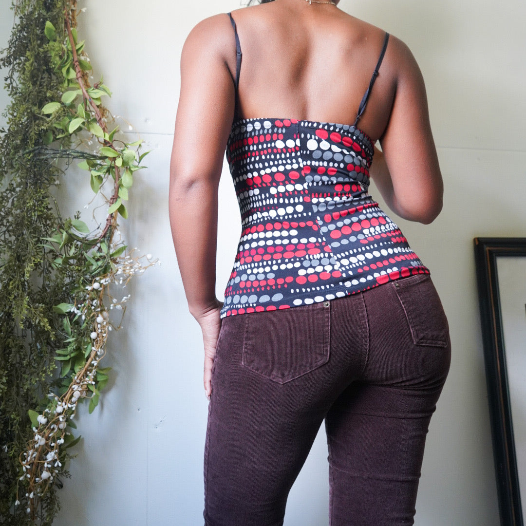 Abstract Dot Milkmaid Cami