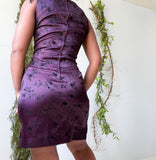 Vintage 90’s Purple Jacquard Mini Dress (M)