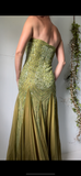 Vintage silk sequenced gown.