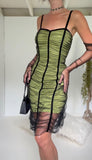 Vintage Inspired Ruched Midi Sample Dress (S)