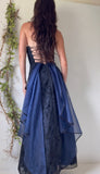 Vintage 90's lace up layered gown