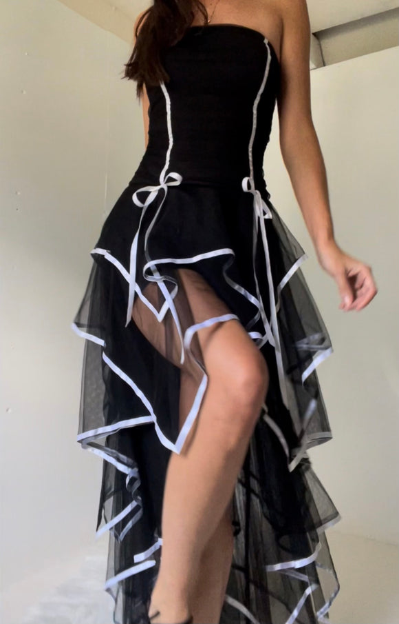 Vintage 90's high low gown