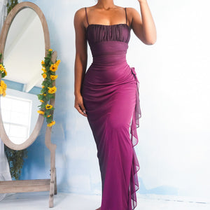 Vintage Y2K Purple Ombré Sparkle Gown (S)