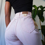 Vintage 80’s Deadstock Pastel Stripe Lee Jeans (25”)