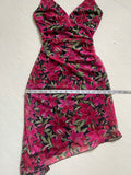 Vintage 90’s Halter Tropical Floral Dress (XS)