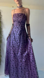 Vintage 90's layered floral glitter gown.
