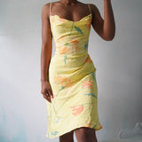 Vintage Y2K Summer Silk Slip Dress (M)