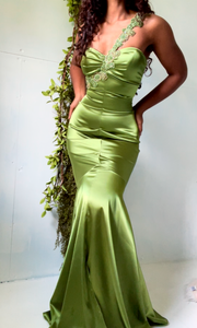 Vintage Y2K Green Fairy Gown (M)
