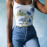 Vintage 90’s Semi Cropped Floral Cami (S)