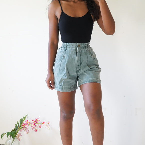 Vintage 90’s Faded and Worn Elastic Waist Shorts (S)