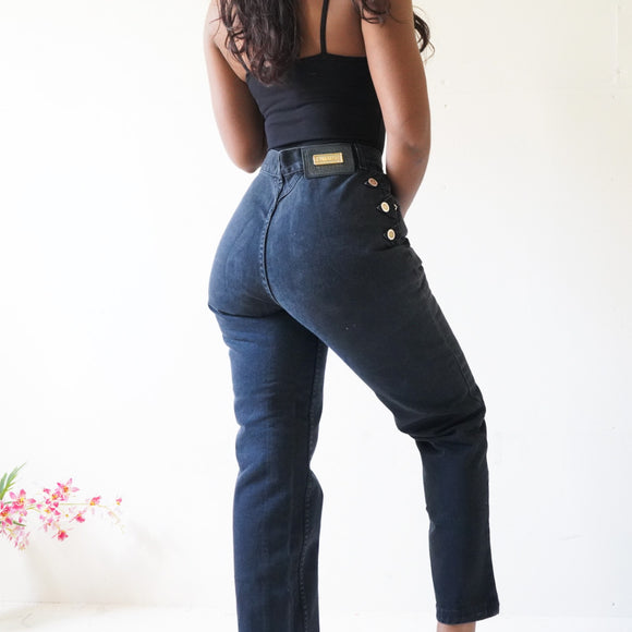 Vintage 90’s Faded Black Western Jeans (26-27”)