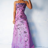 Vintage 90’s Iridescent Purple Prom Dress (M)