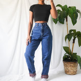 Vintage 90s Flannel Lined Jeans (28”)