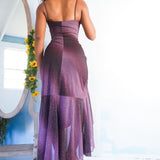 Vintage Y2K Sparkle Gradient High-Low Dress (S/M)