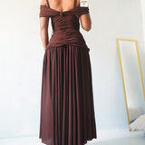 Vintage 90’s Chocolate Ruched Jean Paul Gaultier Gown (M)